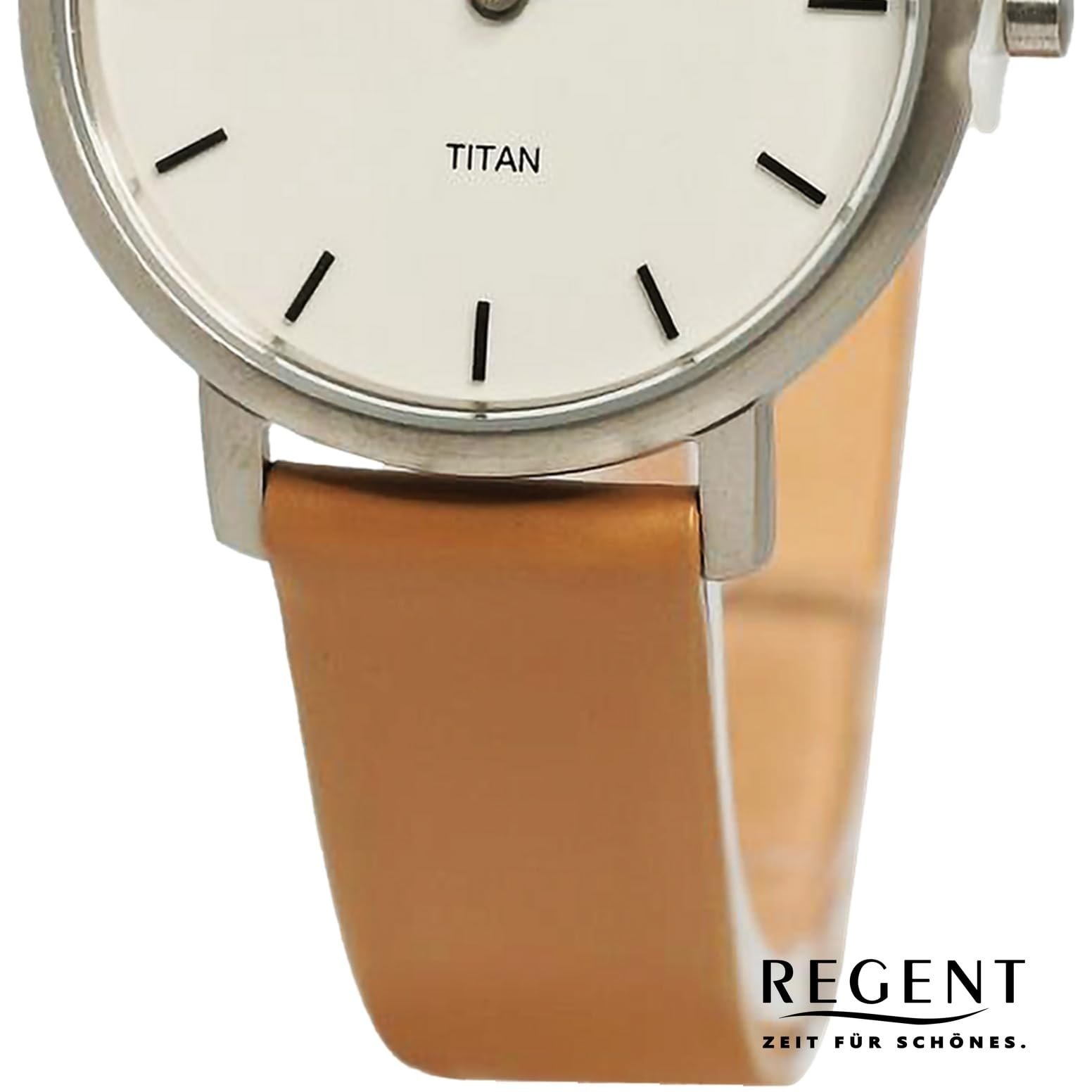 Женские аналоговые часы REGENT Кожаный ремешок Светло-коричневый, серо-белый, фото №3 Женские аналоговые часы REGENT Кожаный ремешок Светло-коричневый, серо-белый, фото №3