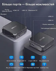 Міні ПК NiPoGi AK2 Plus / Intel N100 / RAM 16GB / SSD 512GB / 2 x HDMI / LAN / Wi-Fi 5 / Bluetooth 4.2 / Windows 11 / Сірий ціна на synthetic.ua - Фото 1 Міні ПК NiPoGi AK2 Plus / Intel N100 / RAM 16GB / SSD 512GB / 2 x HDMI / LAN / Wi-Fi 5 / Bluetooth 4.2 / Windows 11 / Сірий synthetic.ua - Фото 1