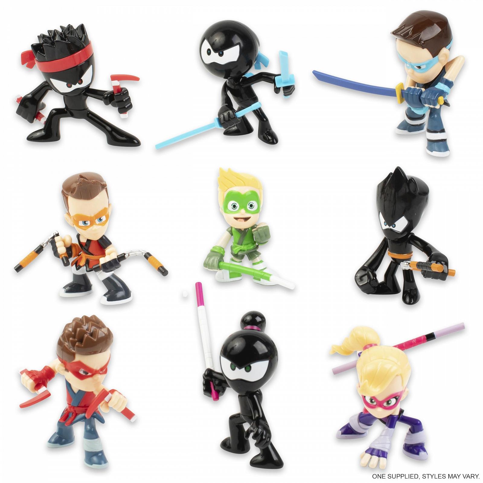 Фігурки Mystery Ninja Ninja Kidz, набір з 9 фігурок для колекціонування, ліцензований продукт, фото №3
