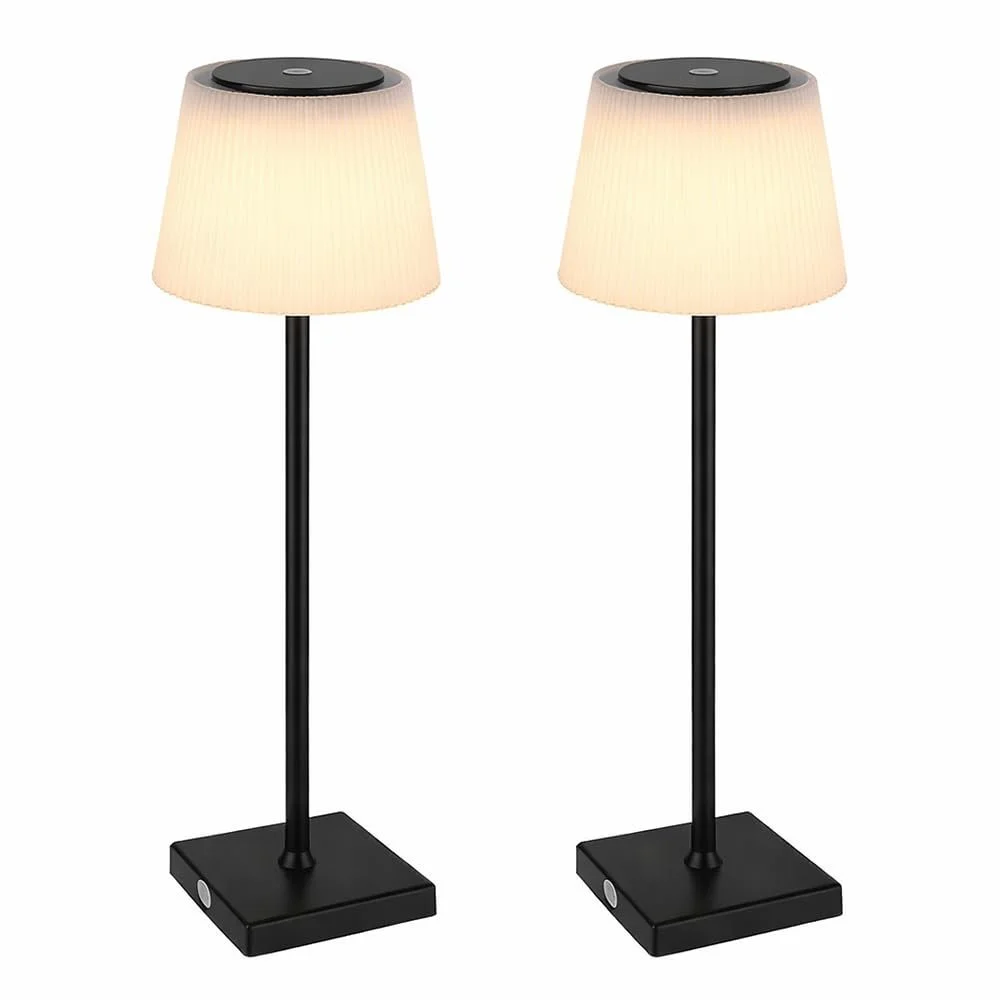 Настольная лампа Globo Outdoor LED Touch Dimmer Battery 13.1 x 38 см Белый Черный, фото №1