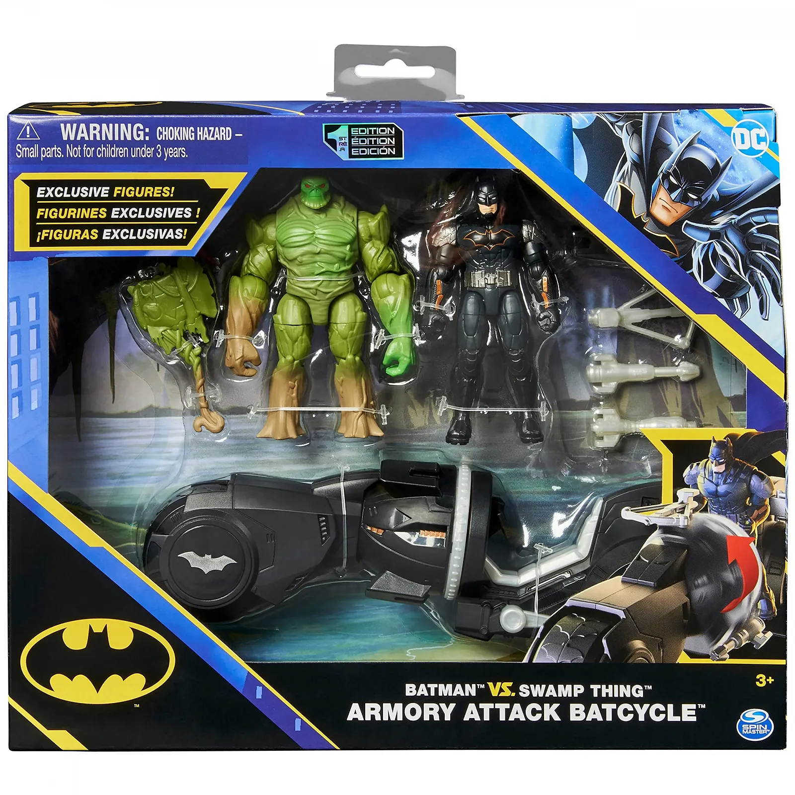 Набір Batman Armory Attack Batcycle з 2 фігурками 10 см Batman та Swamp Thing, фото №2