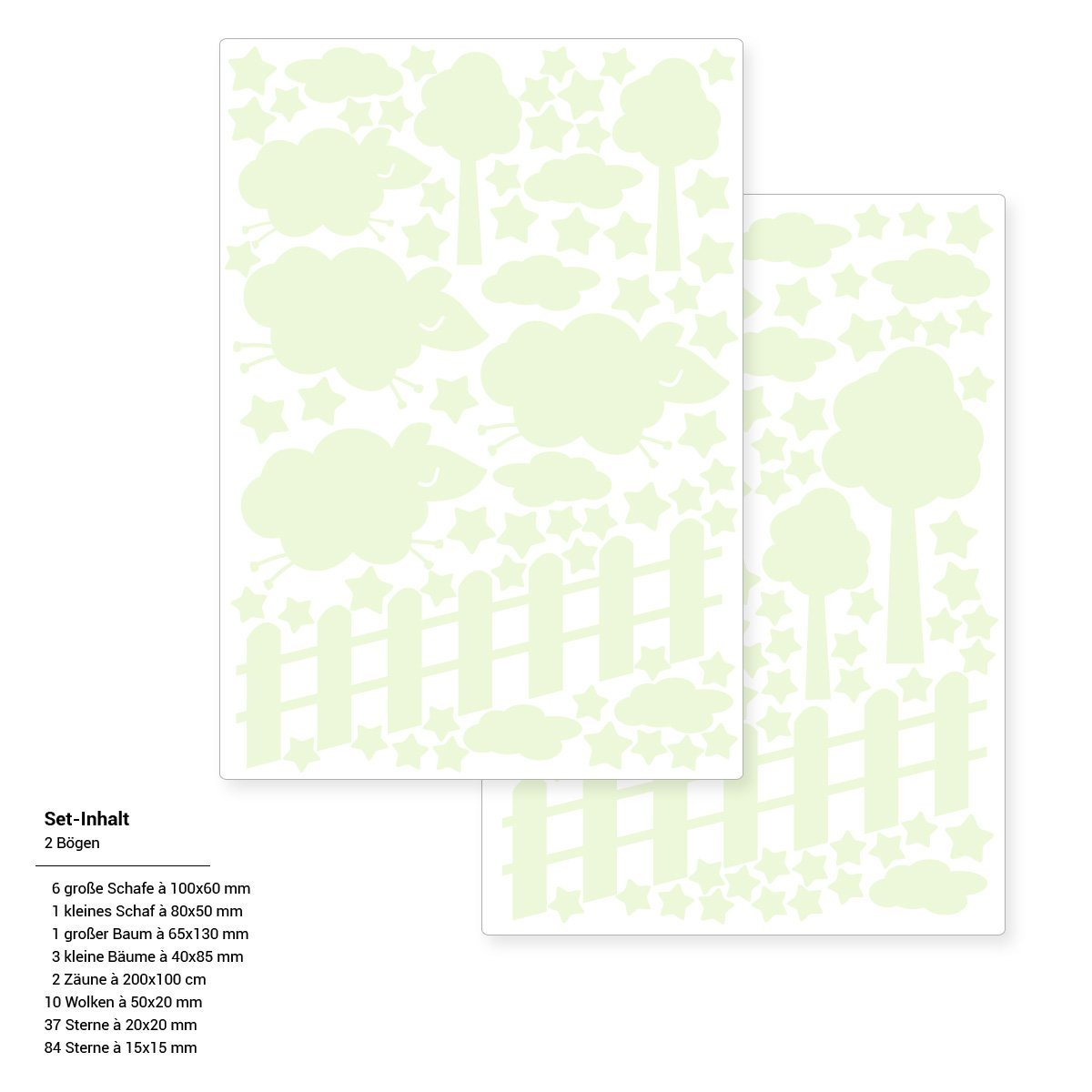 Настінна наклейка Goodnight Sheep Рахування овечок 144 штуки Світяться в темряві, фото №4 Настінна наклейка Goodnight Sheep Рахування овечок 144 штуки Світяться в темряві, фото №4