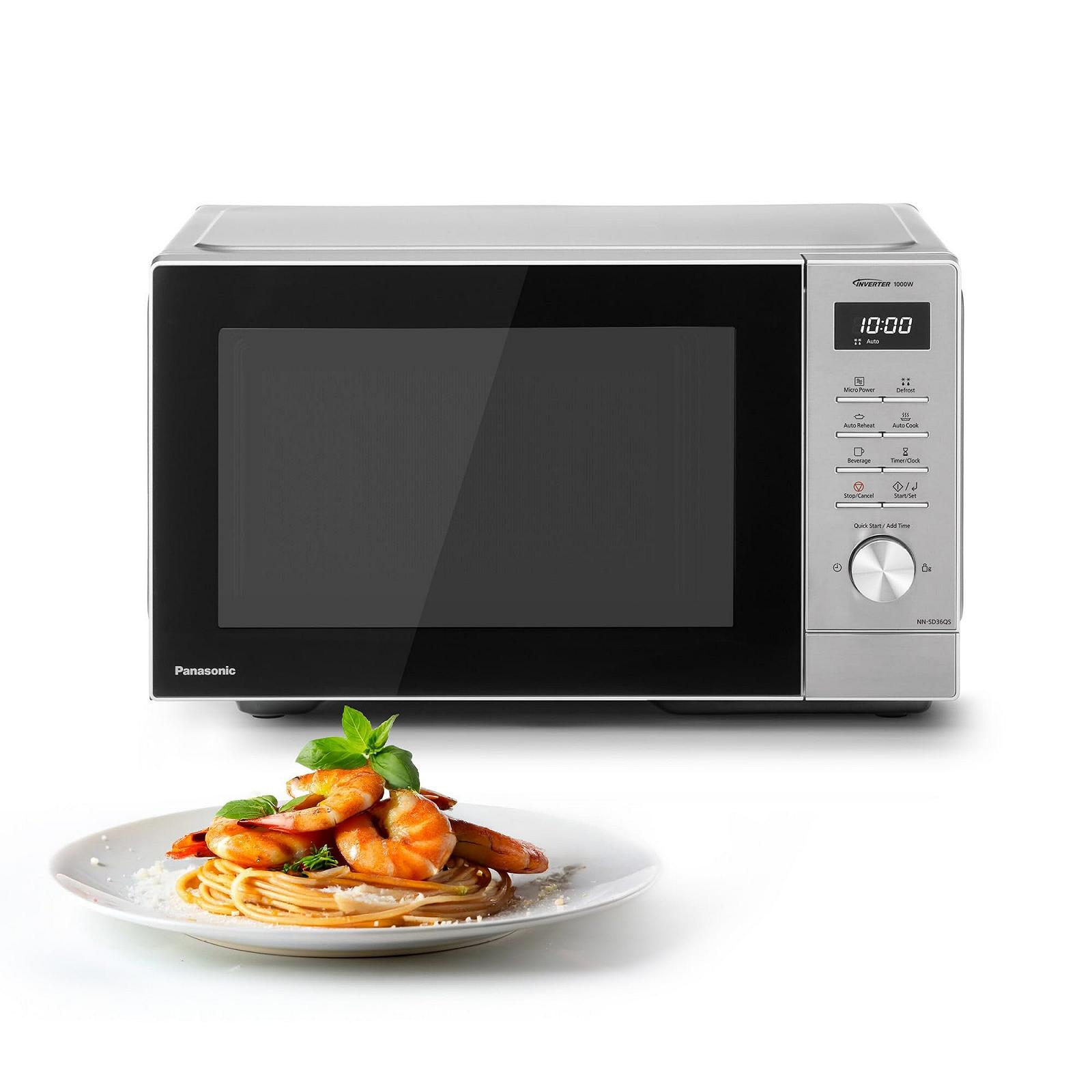 Мікрохвильова піч Panasonic NN-SD36QSEPG Solo 29 л 1000 Вт автоматичне розморожування 11 автоматичних програм таймер срібляста, фото №1