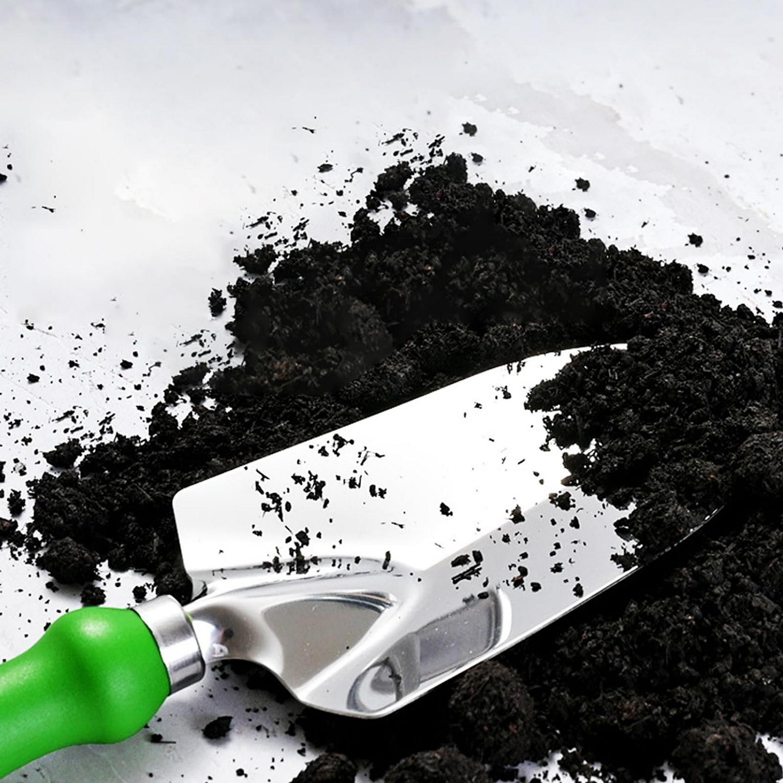 Садовая лопатка, садовая лопатка из нержавеющей стали с эргономичной ручкой и мягкой прорезиненной ручкой, фото №3