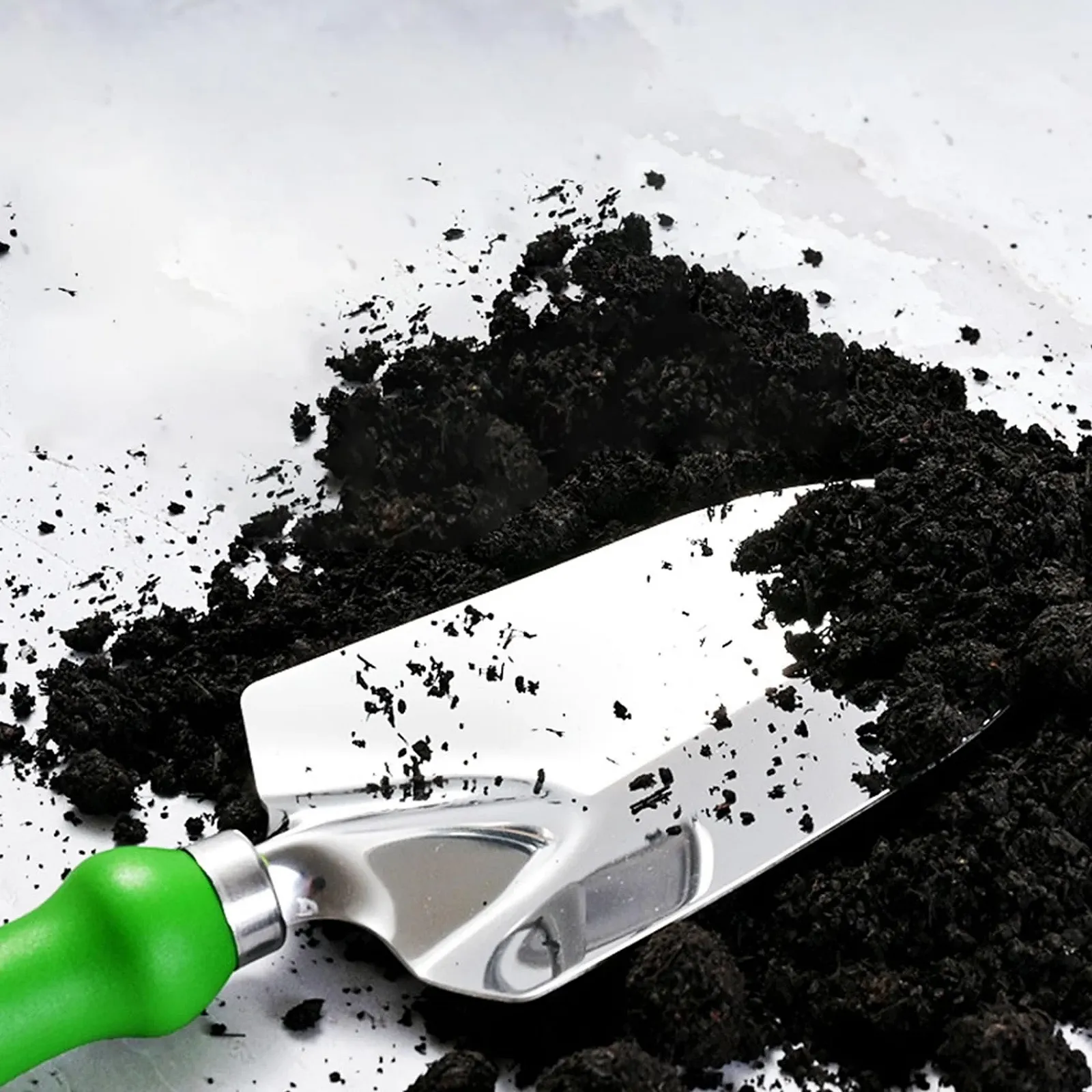 Садовая лопатка, садовая лопатка из нержавеющей стали с эргономичной ручкой и мягкой прорезиненной ручкой, фото №3