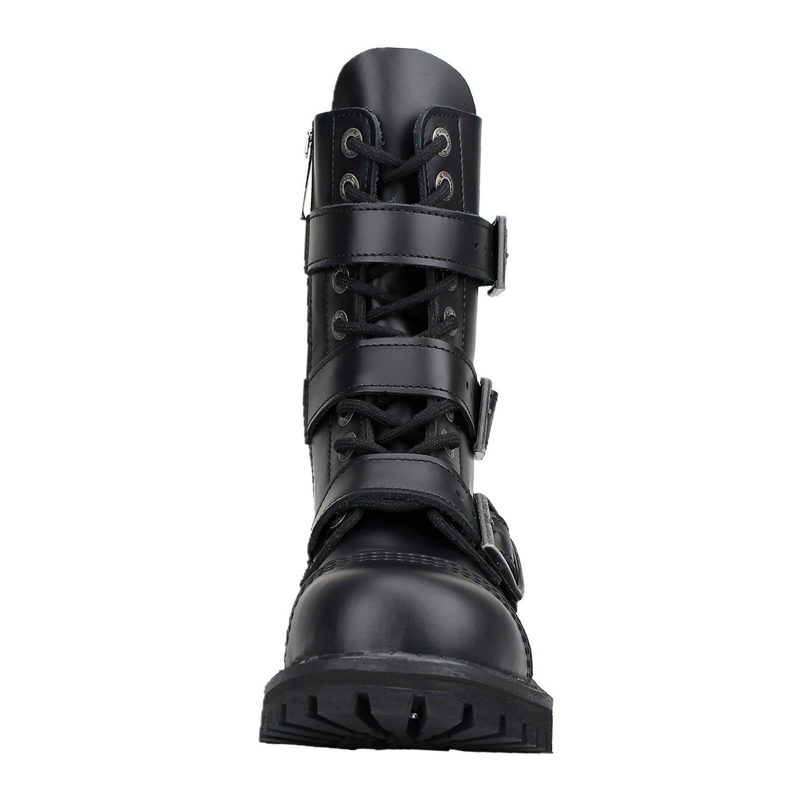 Черевики Angry Itch 10-Hole 3-Buckle Шкіра Чорний, фото №4 Черевики Angry Itch 10-Hole 3-Buckle Шкіра Чорний, фото №4