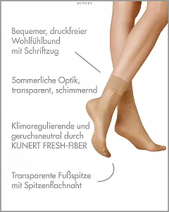 Шкарпетки KUNERT Fresh Up 10 Жіночі Без запаху 10 Denier synthetic.ua - Фото 1