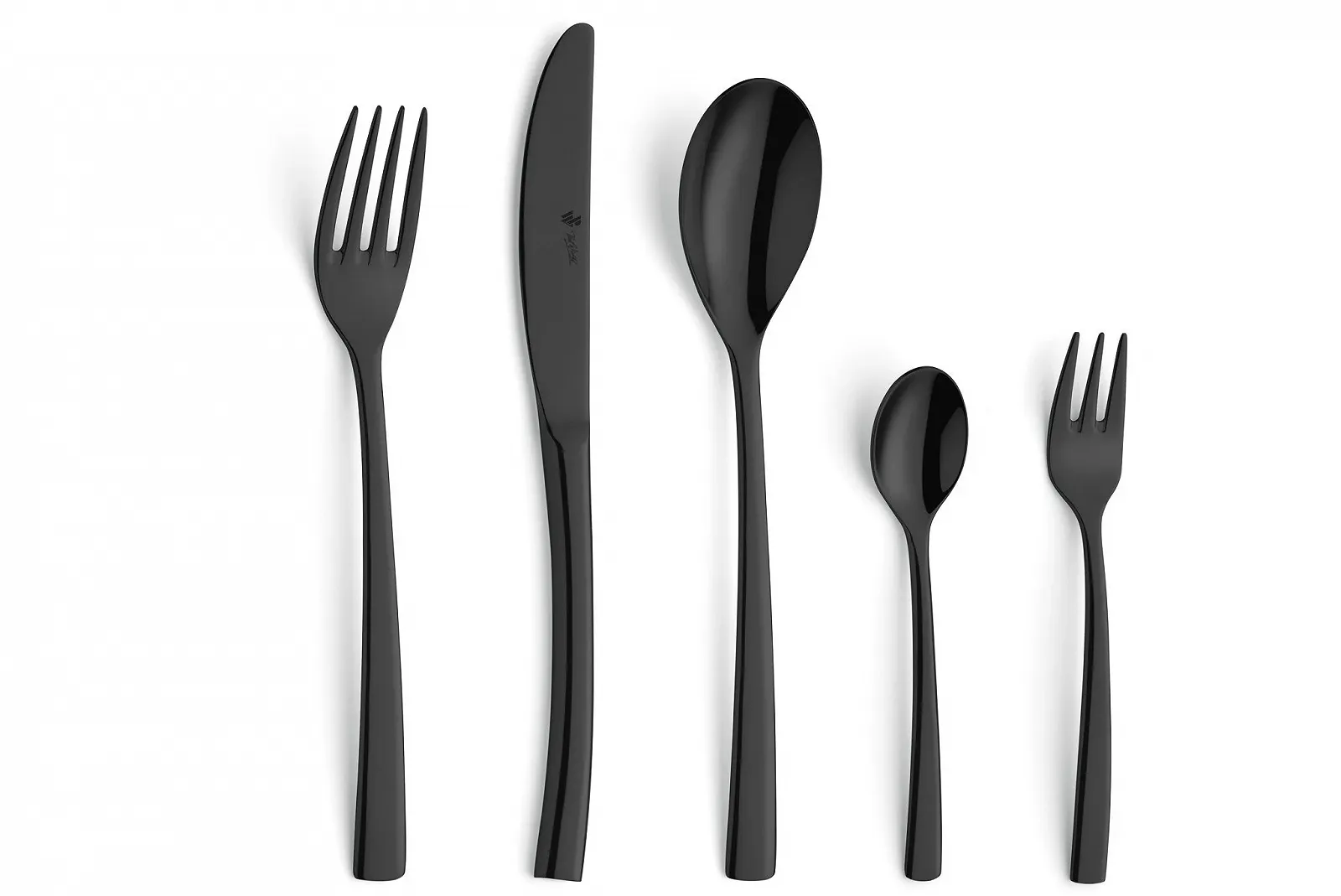 Набір столових приборів Paul Wirths Swing, 30 предметів, на 6 персон, з чорним покриттям, нержавіюча сталь 18/10, полірований, чорний, фото №1 Набір столових приборів Paul Wirths Swing, 30 предметів, на 6 персон, з чорним покриттям, нержавіюча сталь 18/10, полірований, чорний, фото №1
