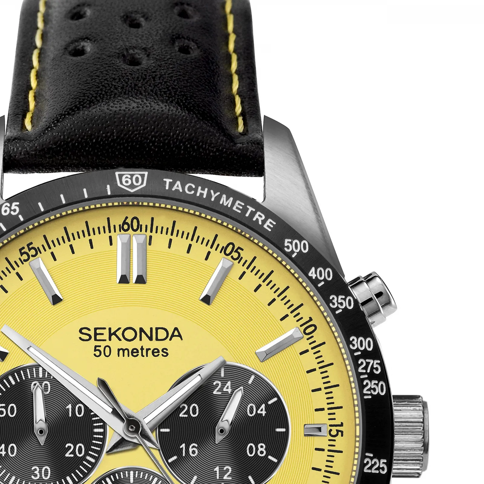 Чоловічий годинник Хронограф Sekonda Різні кольори циферблата Ремінець зі шкіри або браслет з нержавіючої сталі, фото №2