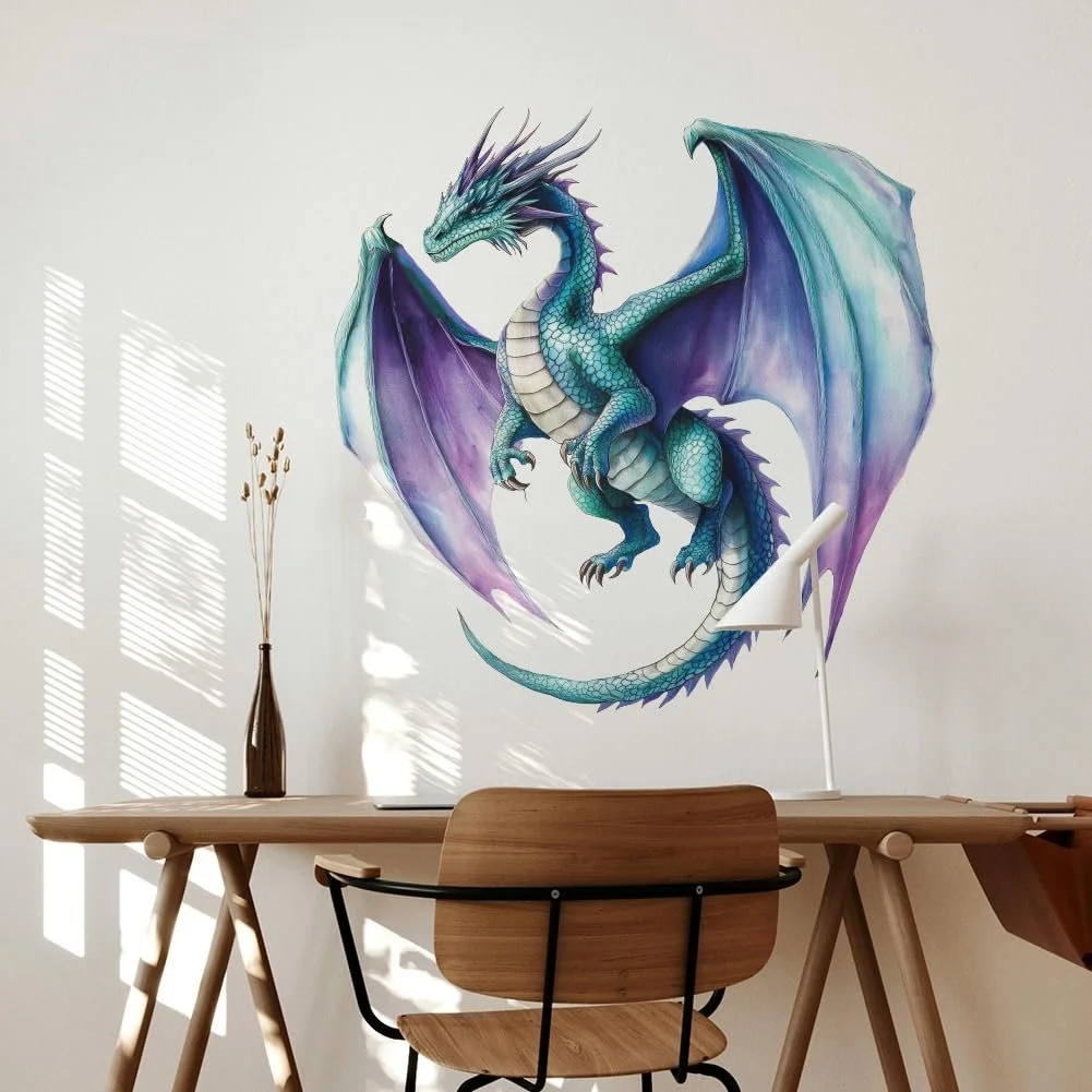 Наклейка на стіну SUPERDANT Дракон Велика Кольорова, фото №4