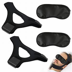 Ремінець Veralabs для підтримки щелепи, 2 шт., дихаючий, проти хропіння, регульований - Фото 1