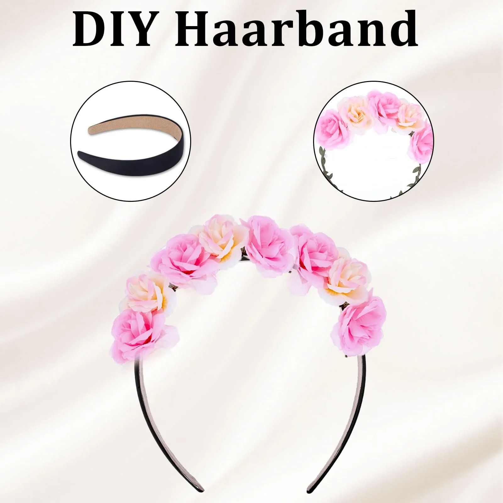 Обруч Тканевый Черный, фото №5