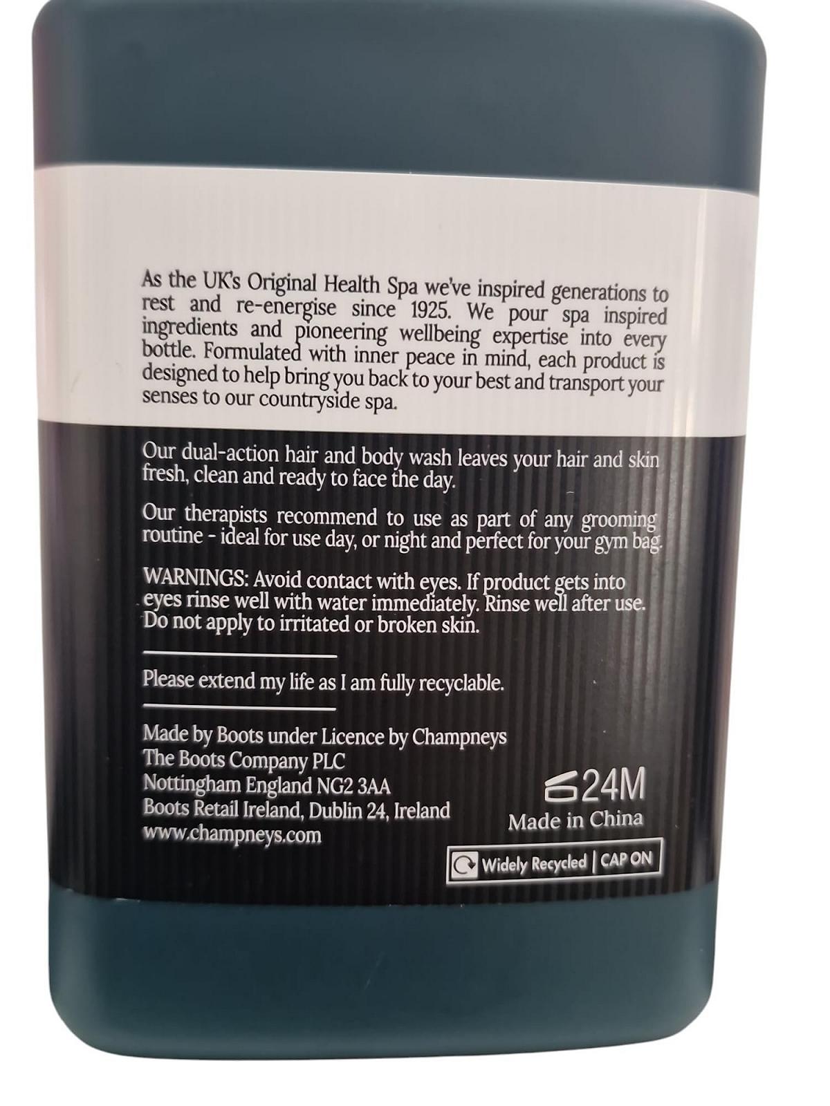 Гель для душу та шампунь Champneys Time Well Spent Collection For Men 200 мл, фото №4 Гель для душу та шампунь Champneys Time Well Spent Collection For Men 200 мл, фото №4