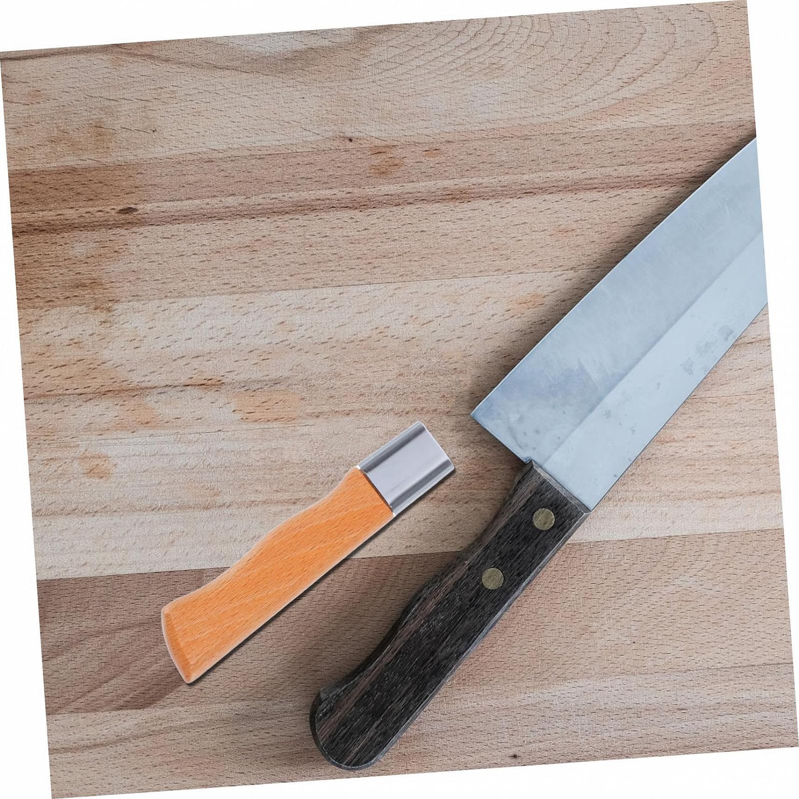 Рукоятка для кухонного ножа сменная бук нескользящая, фото №6