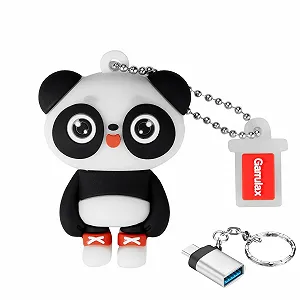 Купити USB Flash Drive Panda 16 ГБ USB 3.0 Водонепроникний Силіконовий з адаптером OTG Type C - Фото 1 USB Flash Drive Panda 16 ГБ USB 3.0 Водонепроникний Силіконовий з адаптером OTG Type C - Фото 1