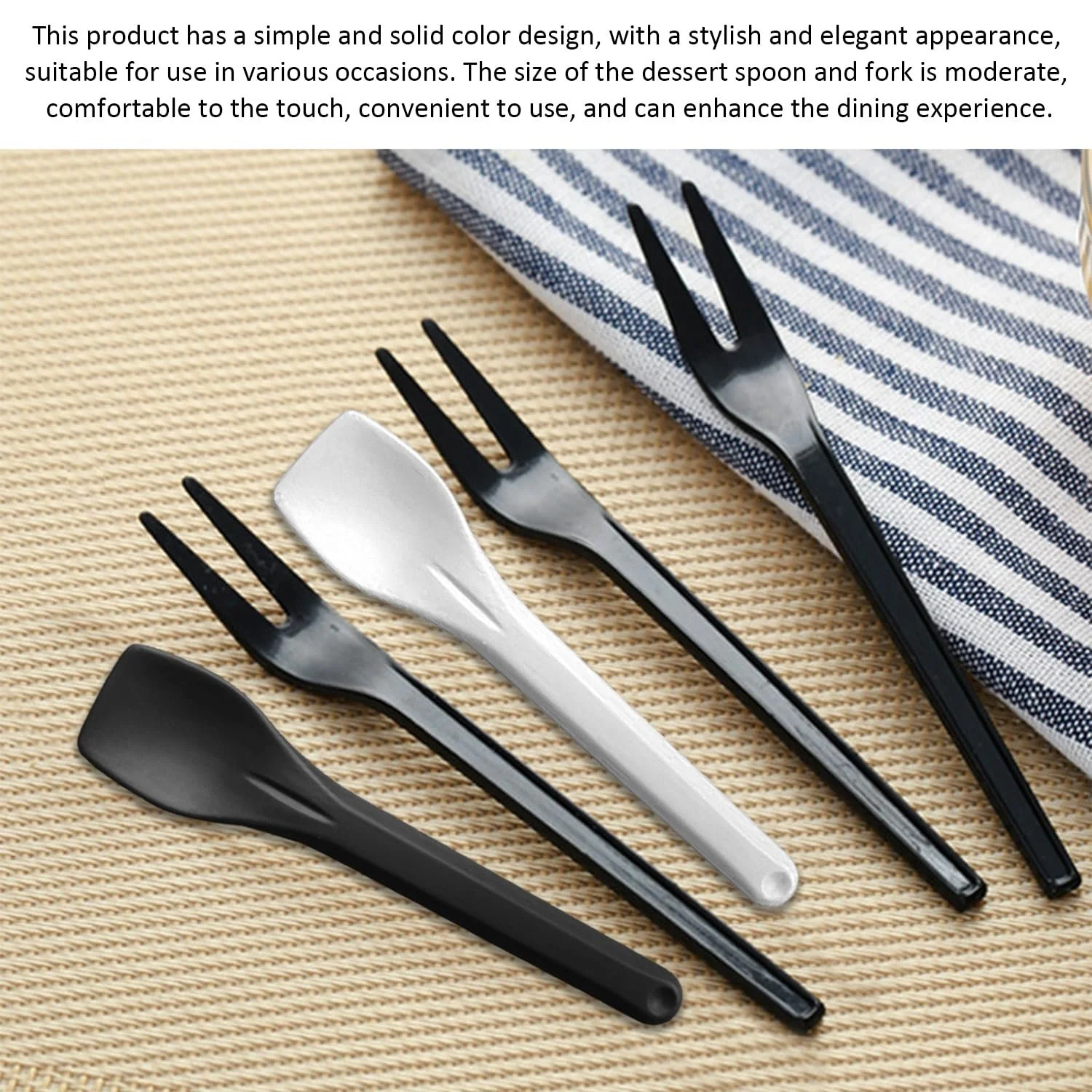 Набір десертних ложок (100 шт), виделки (50 шт), фото №4