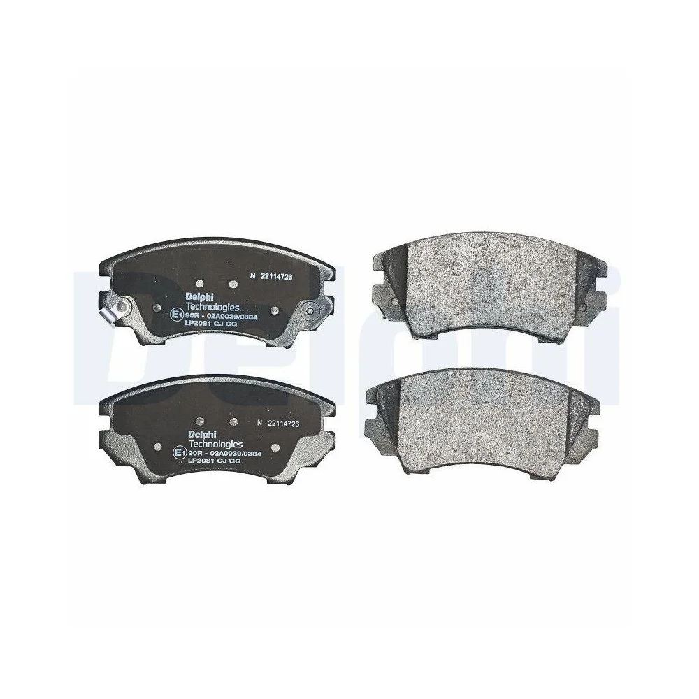 Комплект тормозных колодок, дисковые тормоза DELPHI LP2081 для MG OPEL SAAB VAUXHALL CHEVROLET, фото №1 Комплект тормозных колодок, дисковые тормоза DELPHI LP2081 для MG OPEL SAAB VAUXHALL CHEVROLET, фото №1
