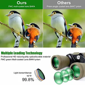 Бінокль 20x50 HD FMC Waterproof Smartphone Adapter synthetic.ua - Фото 1