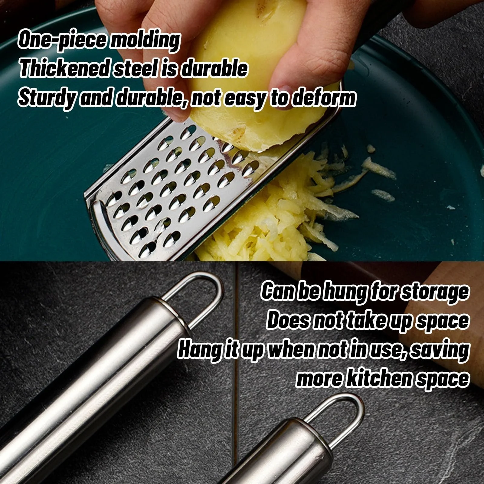 Набор терок из нержавеющей стали 3 шт. ручно, фото №3