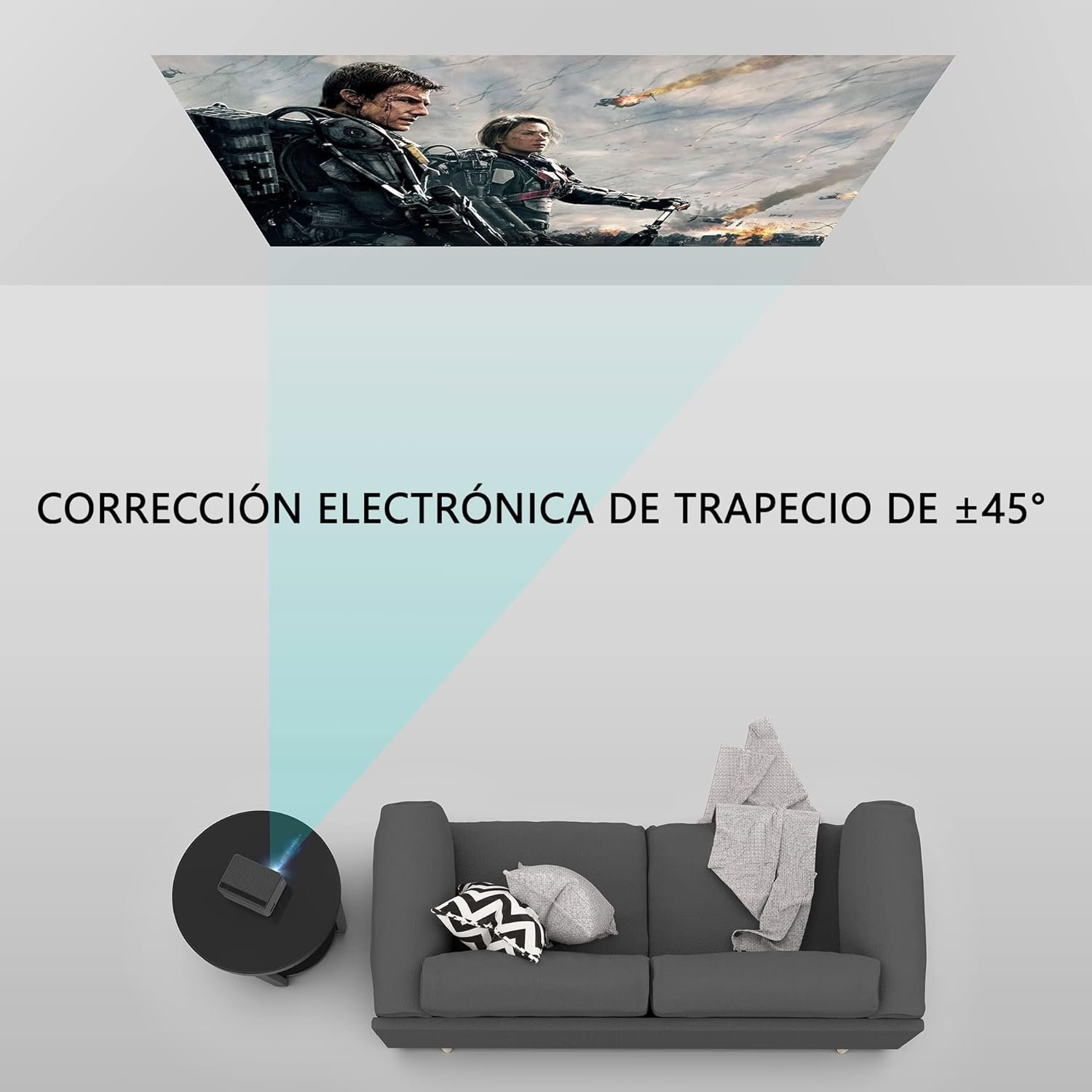 Проектор APSOON LX5500-1 HD Wi-Fi Bluetooth Android 9, фото №6