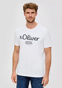 Футболка  à logo imprimé 2139909.01D1 s.Oliver Білий 3XL - Фото 1
