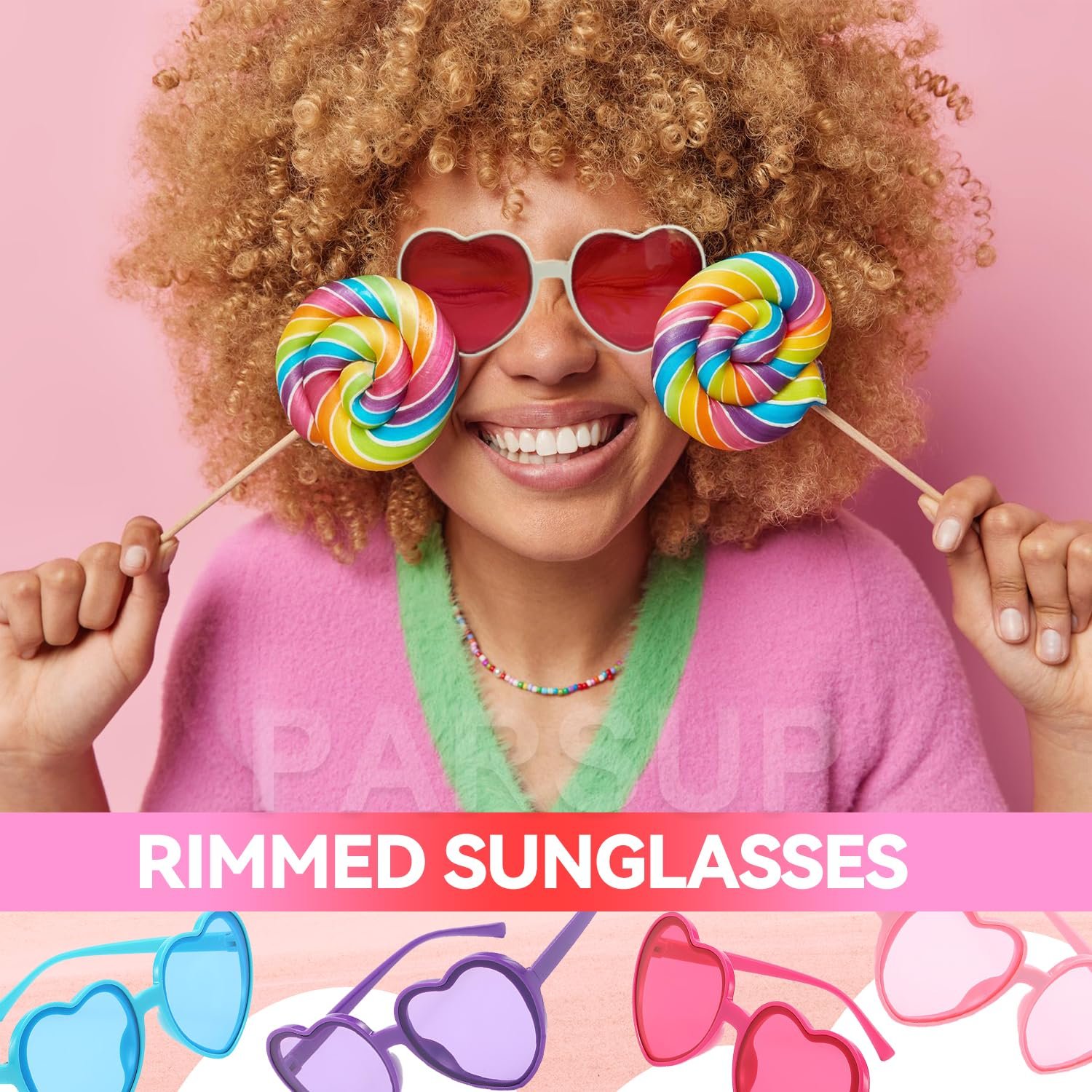 Окуляри у формі серця PARSUP, 12 пар, прозорі, фото №5