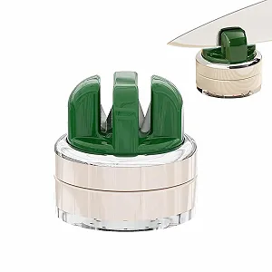 Точило для ножів Justup ручна на присосці 2-ступенева зелена - Фото 1