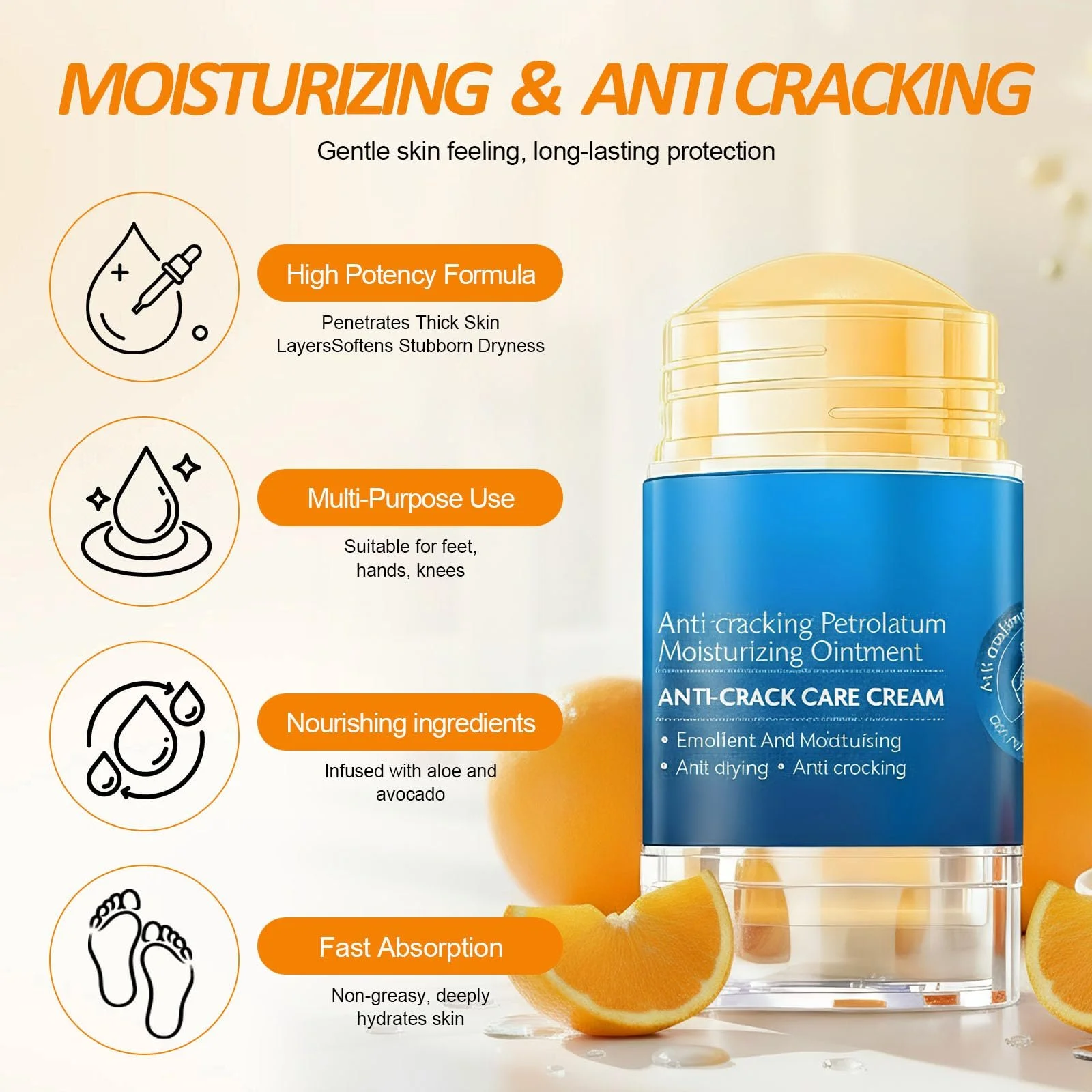 Крем для ног 2 шт для очень сухой кожи с маслом ши и кокосовым маслом против трещин, фото №2