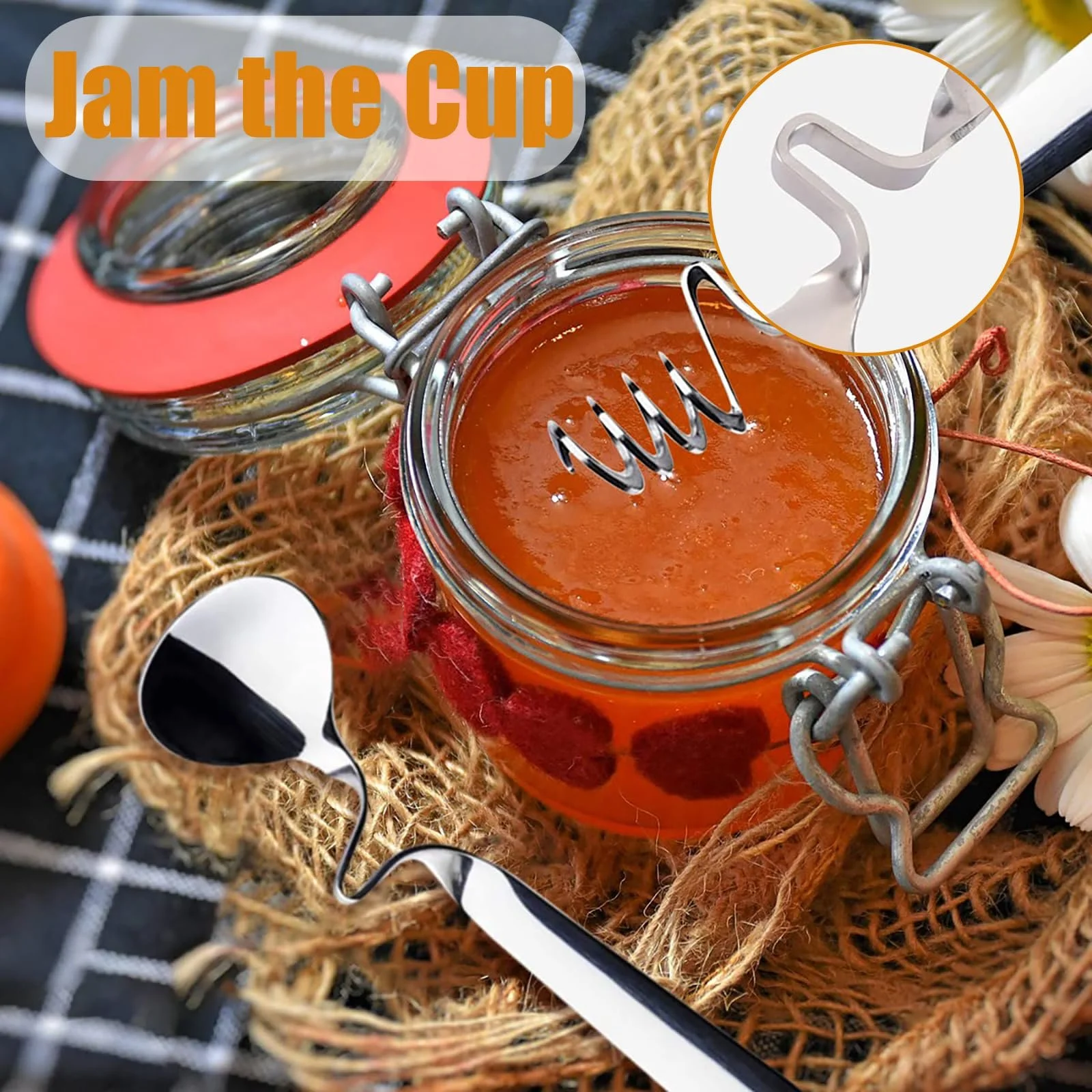 Ложка для меду з нержавіючої сталі, фото №7