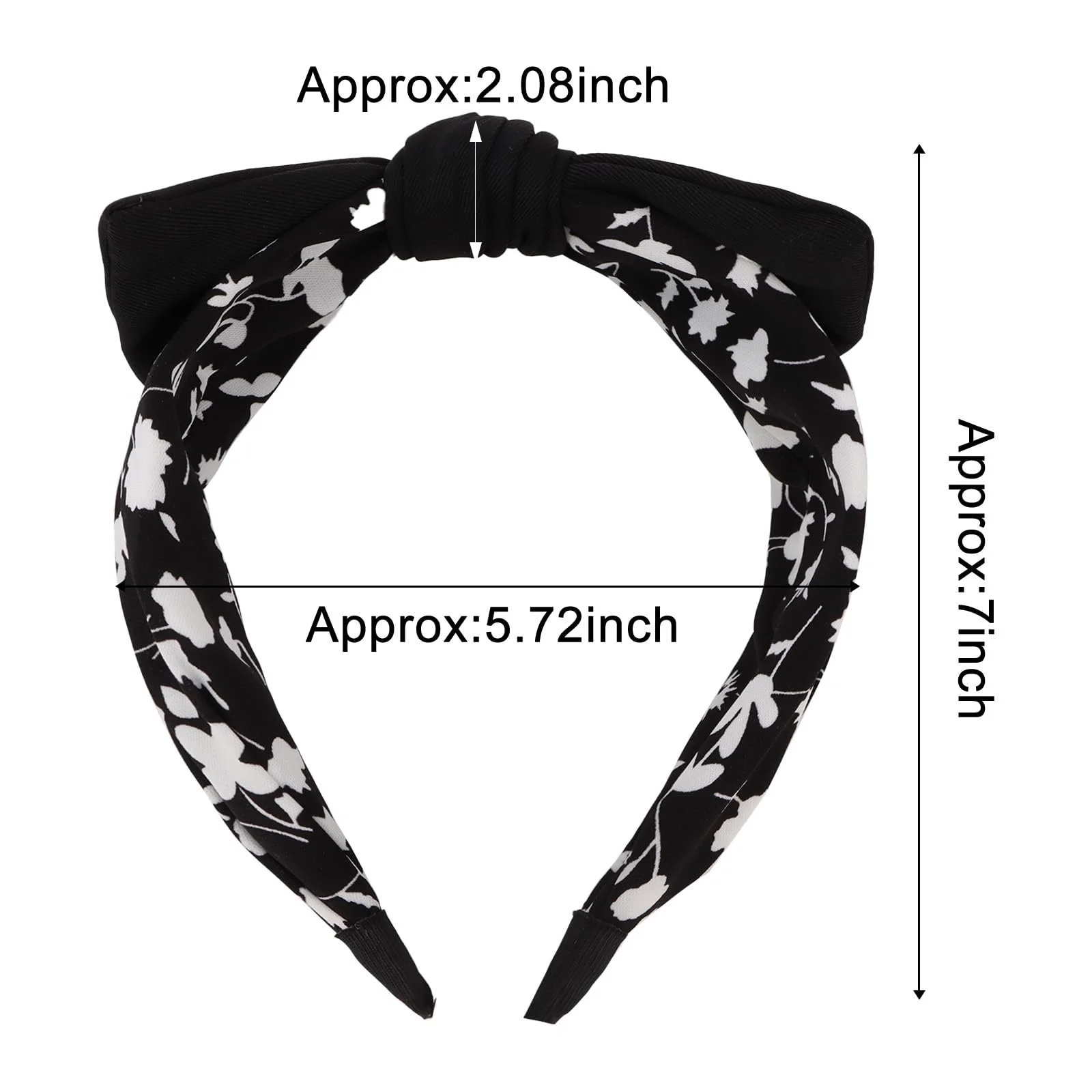 Обруч на голову Квітковий візерунок з бантом, фото №2