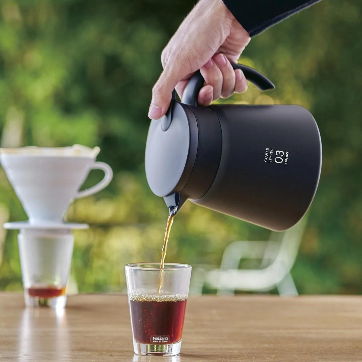 Сервер Hario V60 Heat Retention Stainless 800 Black VHS-80B, фото №2