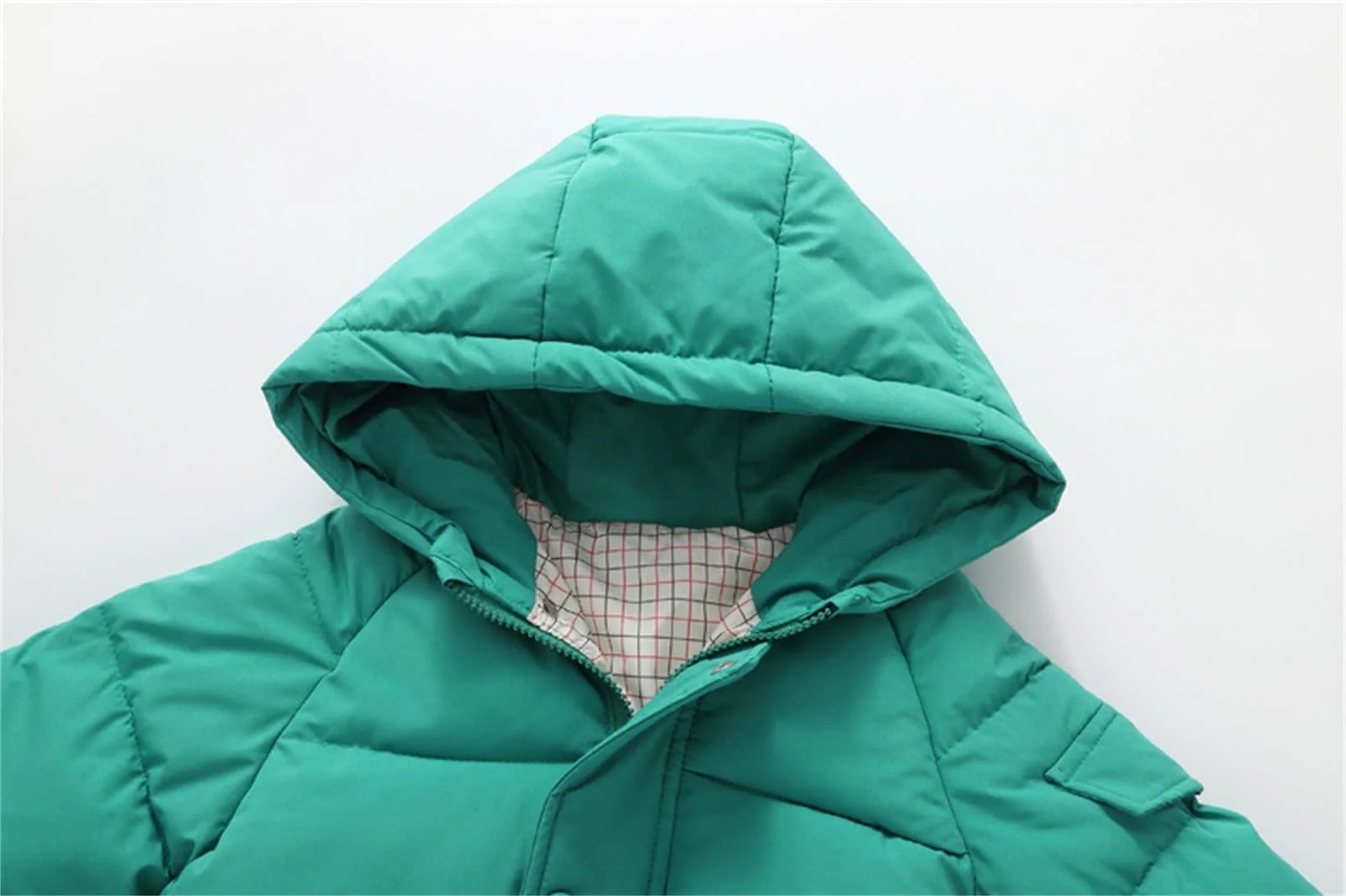 Дитячий Зимовий Однотонний Верхній одяг Середньої Довжини Пуховик, фото №2 Дитячий Зимовий Однотонний Верхній одяг Середньої Довжини Пуховик, фото №2