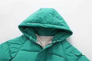 Малыш Детский Зимний Однотонный Верхняя одежда Средней Длины Теплая Куртка Пуховик Хлопковый С капюшоном Утепленный Верхняя одежда synthetic.ua - Фото 1