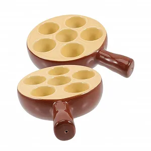 Форма для запікання равликів набір з 2 шт, керамічна з заглибленнями та ручками, термостійка - Фото 1