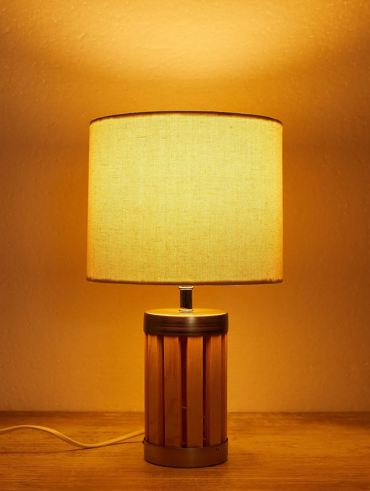 Настільна лампа BRUBAKER Wood/Metal 33 см Beige, фото №7