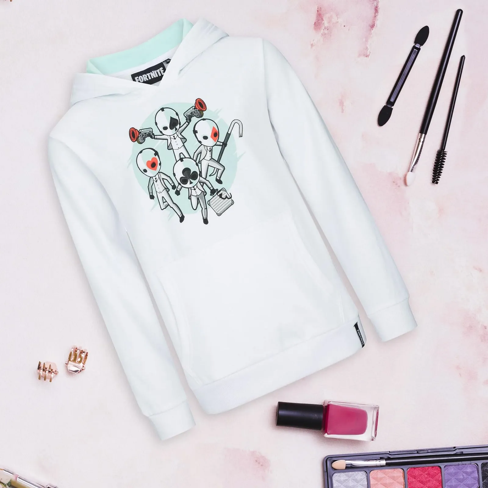 Худи FORTNITE Wild Card Белый Длинный рукав Детский Унисекс Капюшон на шнурке Игровой Хлопковый Размеры 10-16 лет, Белый, фото №2 Худи FORTNITE Wild Card Белый Длинный рукав Детский Унисекс Капюшон на шнурке Игровой Хлопковый Размеры 10-16 лет, Белый, фото №2