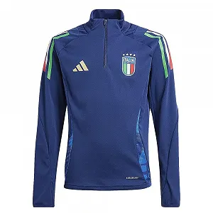 Світшот adidas Італія з блискавкою 1/4 Темно-синій Юніор Tiro 2024 - Фото 1