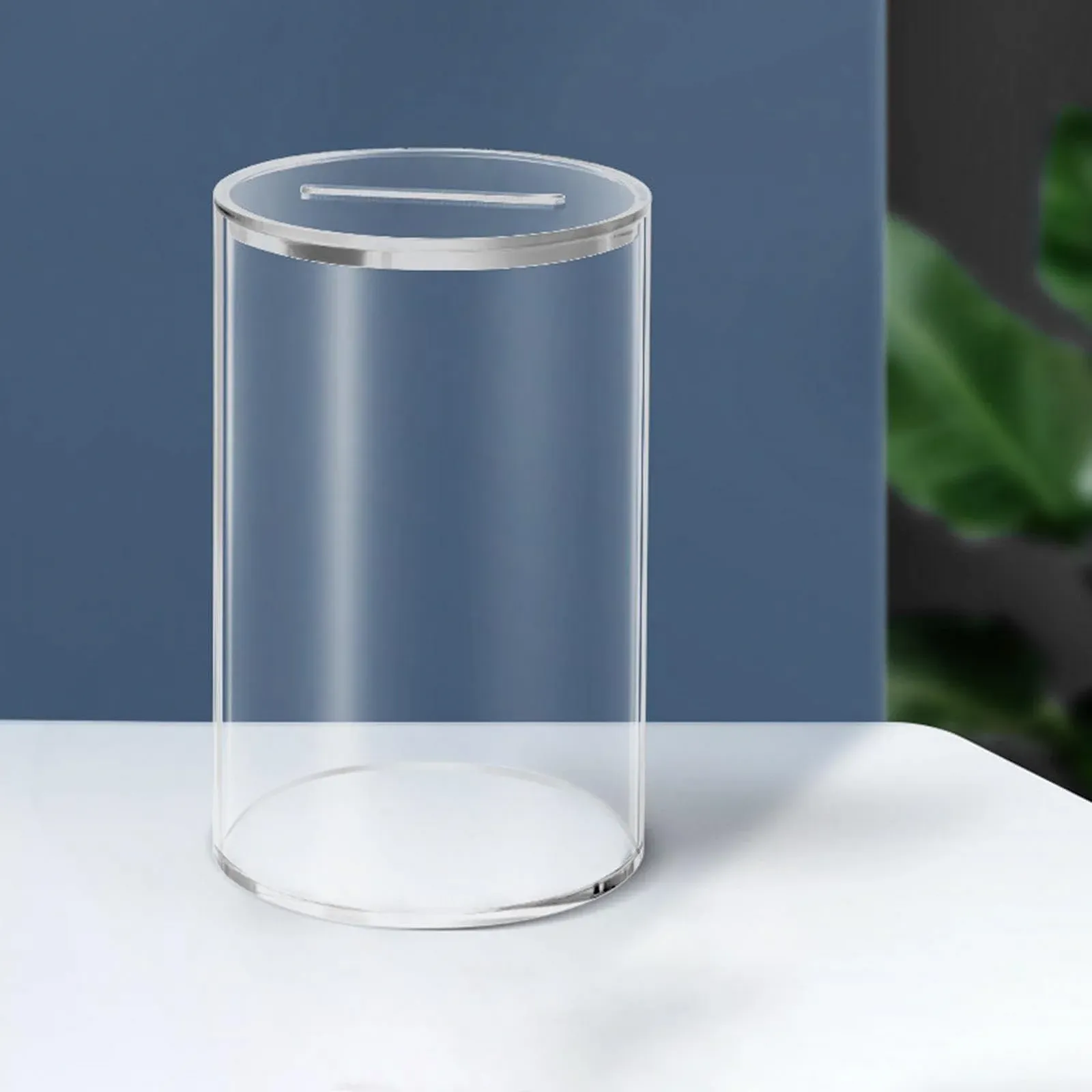 Скарбничка Акрилова Прозора зі знімною кришкою для монет та банкнот, фото №6