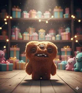 Браслет на руку Фуглер Fuggler Monster коричневий монстр іграшка для дітей м'яка іграшка 13,5 см - Фото 1