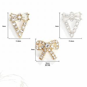 Стрази Аксесуари для нігтів Блискітки для взуття Сумок Бантики Сплав 30 шт 3 кольори synthetic.ua - Фото 1