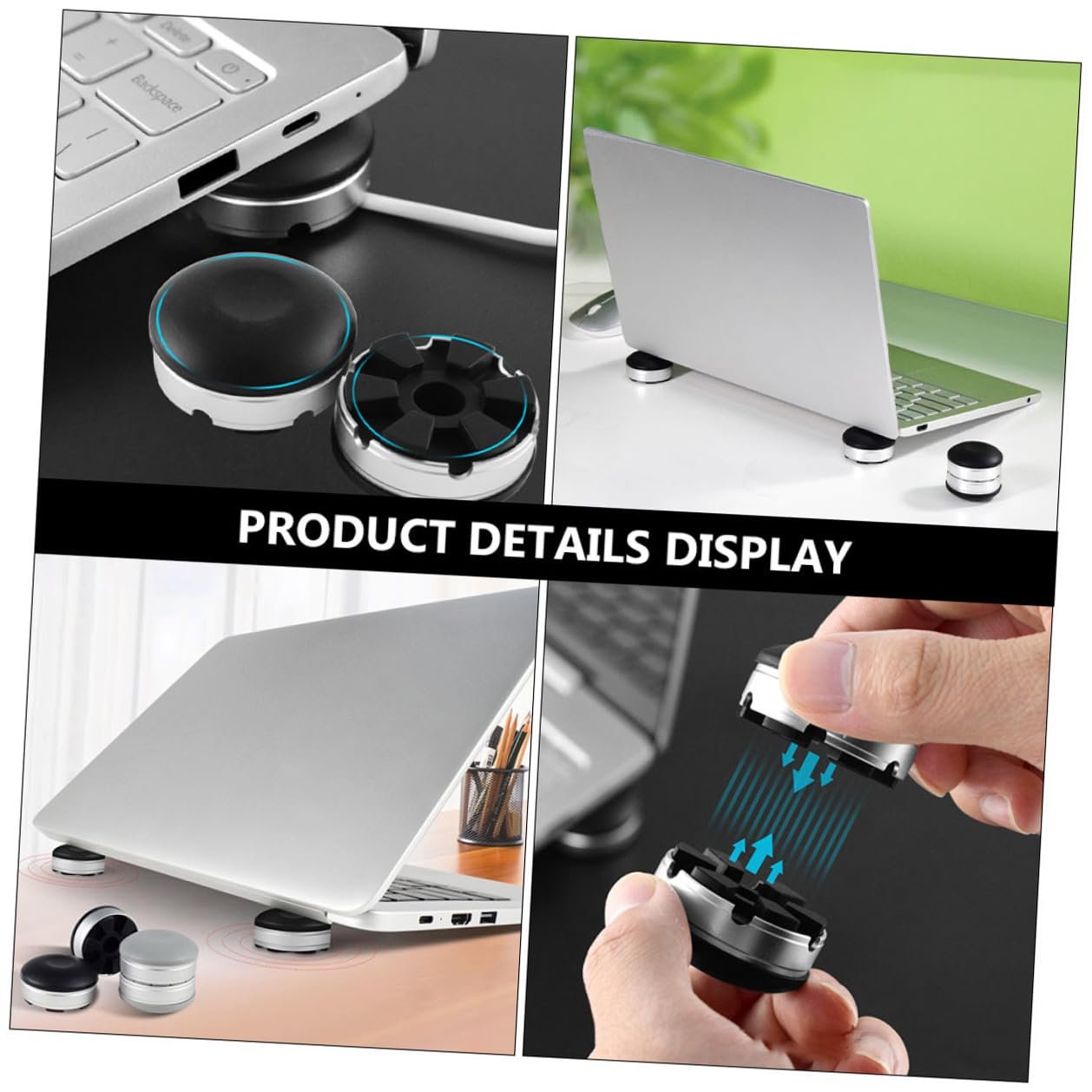 Подставка для ноутбука 2 шт Настольный держатель для поднятия Эргономичный Наклонный Прочный материал Нескользящая основа Удобный Охлаждающий для пользователей ноутбука, фото №8 Подставка для ноутбука 2 шт Настольный держатель для поднятия Эргономичный Наклонный Прочный материал Нескользящая основа Удобный Охлаждающий для пользователей ноутбука, фото №8
