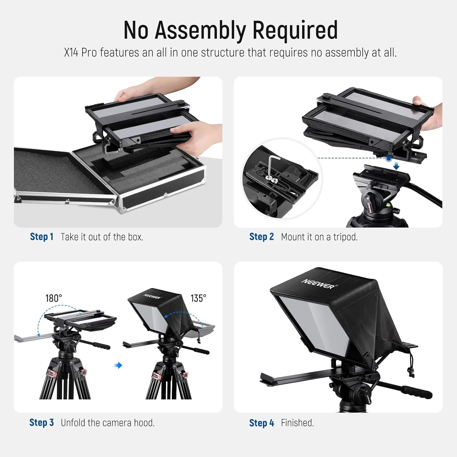 Телесуфлер NEEWER X14 PRO Чорний, фото №3