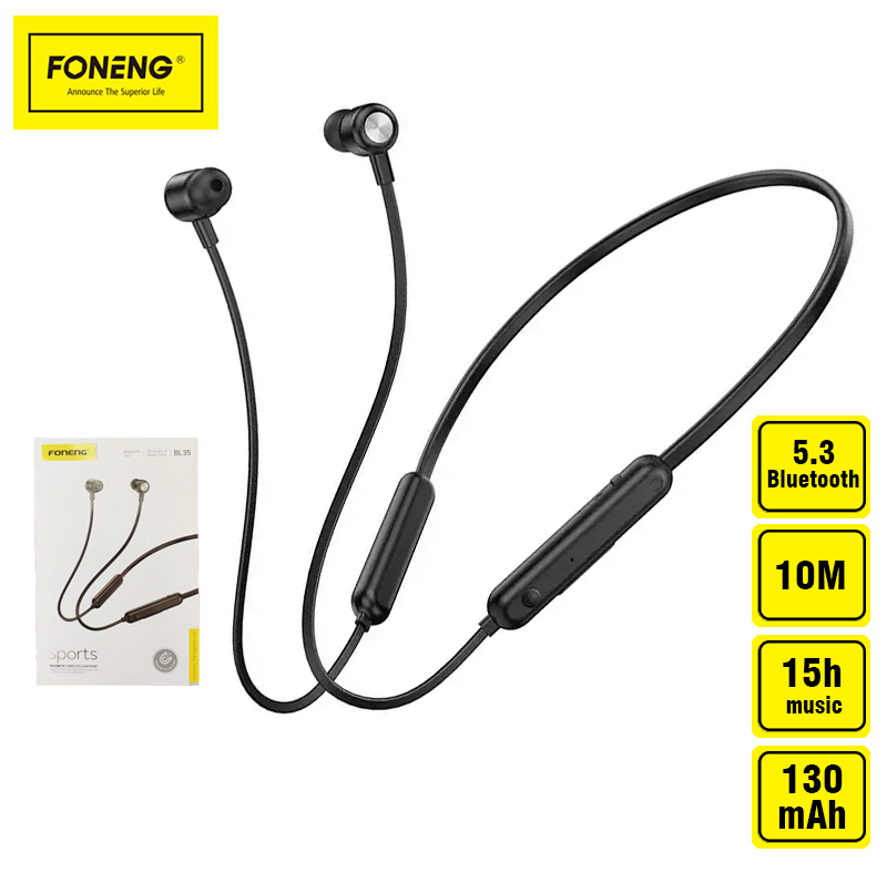 Беспроводные наушники на шею FONENG Sport Neckband BL35, фото №1 Беспроводные наушники на шею FONENG Sport Neckband BL35, фото №1
