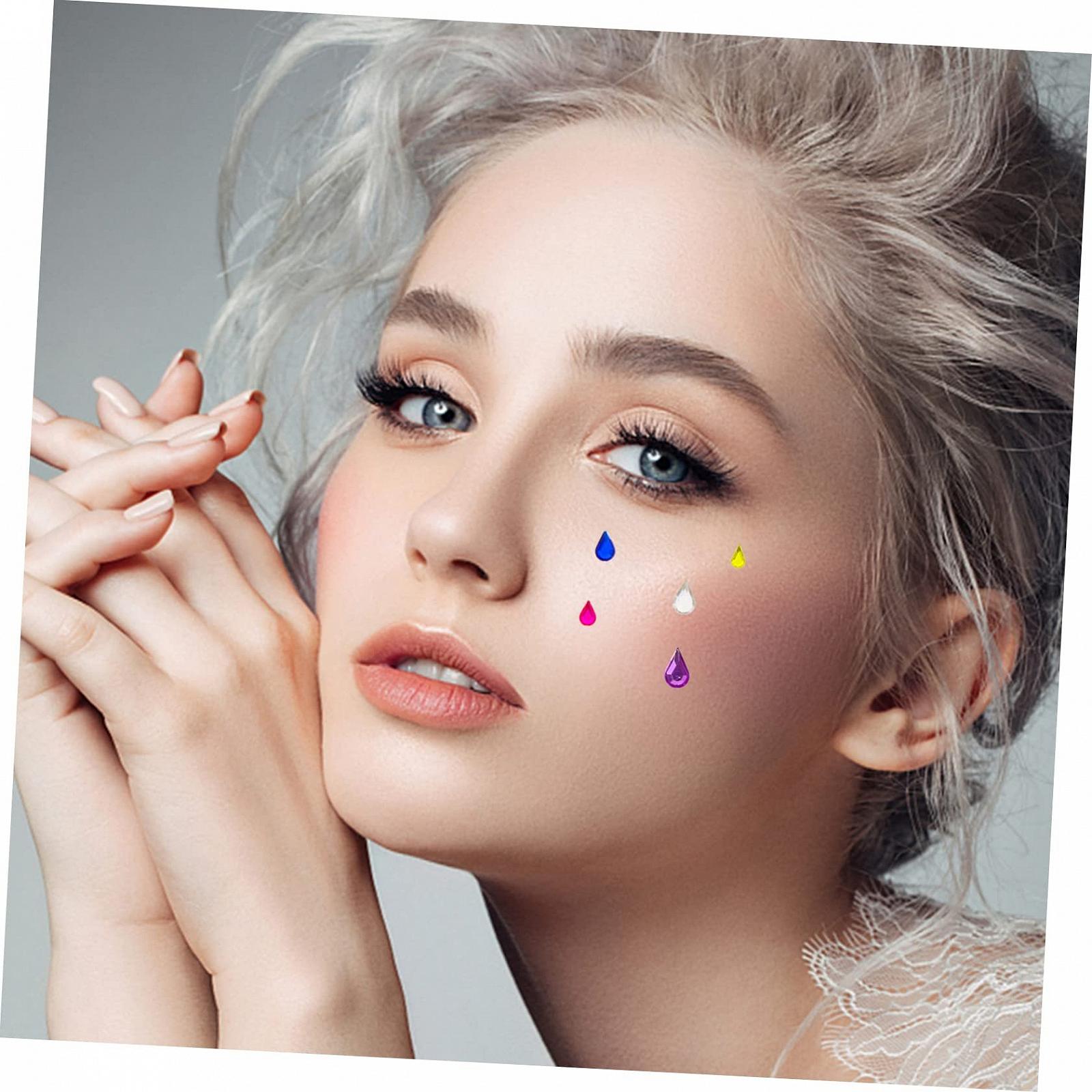 Наклейки стразы для макияжа глаз, 5 листов, фото №5