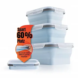 Контейнери для зберігання їжі GOURMETmaxx Klick-it Set of 4 Foldable BPA-Free - Фото 1