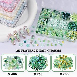 Набір для нігтів 3D Метелик Троянда Квітка Бантик Кролик Ведмідь 850 шт. зі Стразами synthetic.ua - Фото 1