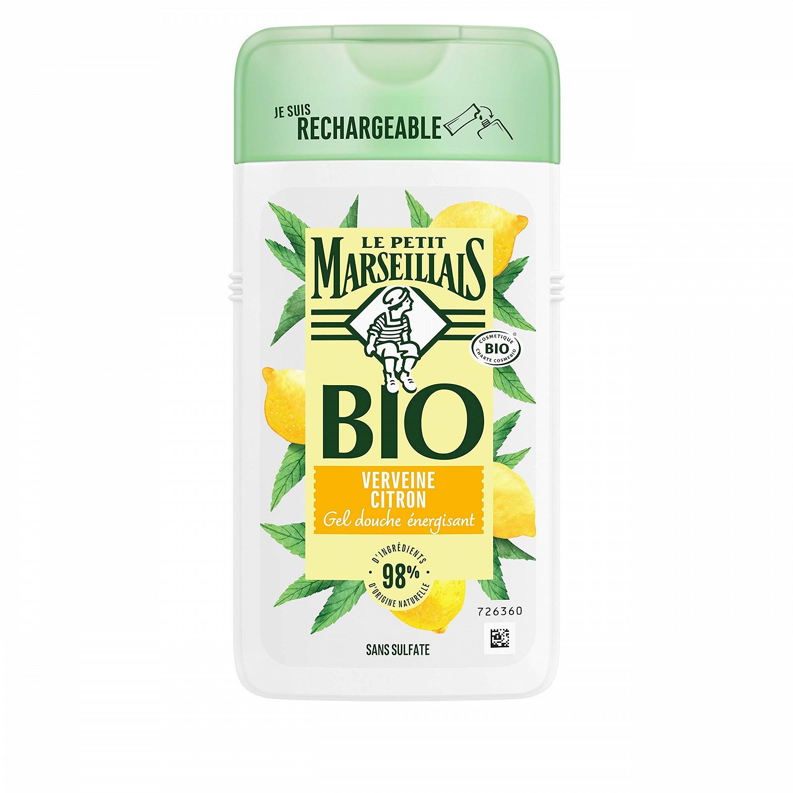 Гель для душа Le Petit Marseillais Organic Energy pH-нейтральный Вербена и Лимон 250 мл, фото №1