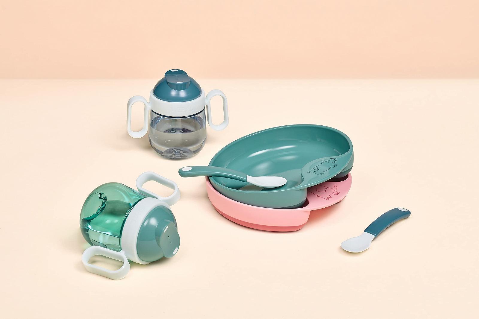 Набор детской посуды Mepal Mio Flowers & butterflies, 3 предмета: бутылка, тарелка и ложка, фото №8 Набор детской посуды Mepal Mio Flowers & butterflies, 3 предмета: бутылка, тарелка и ложка, фото №8