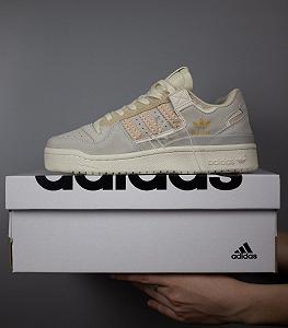 Кроссовки Adidas Forum 84 Low “Off white” Gray Beige - Фото 1