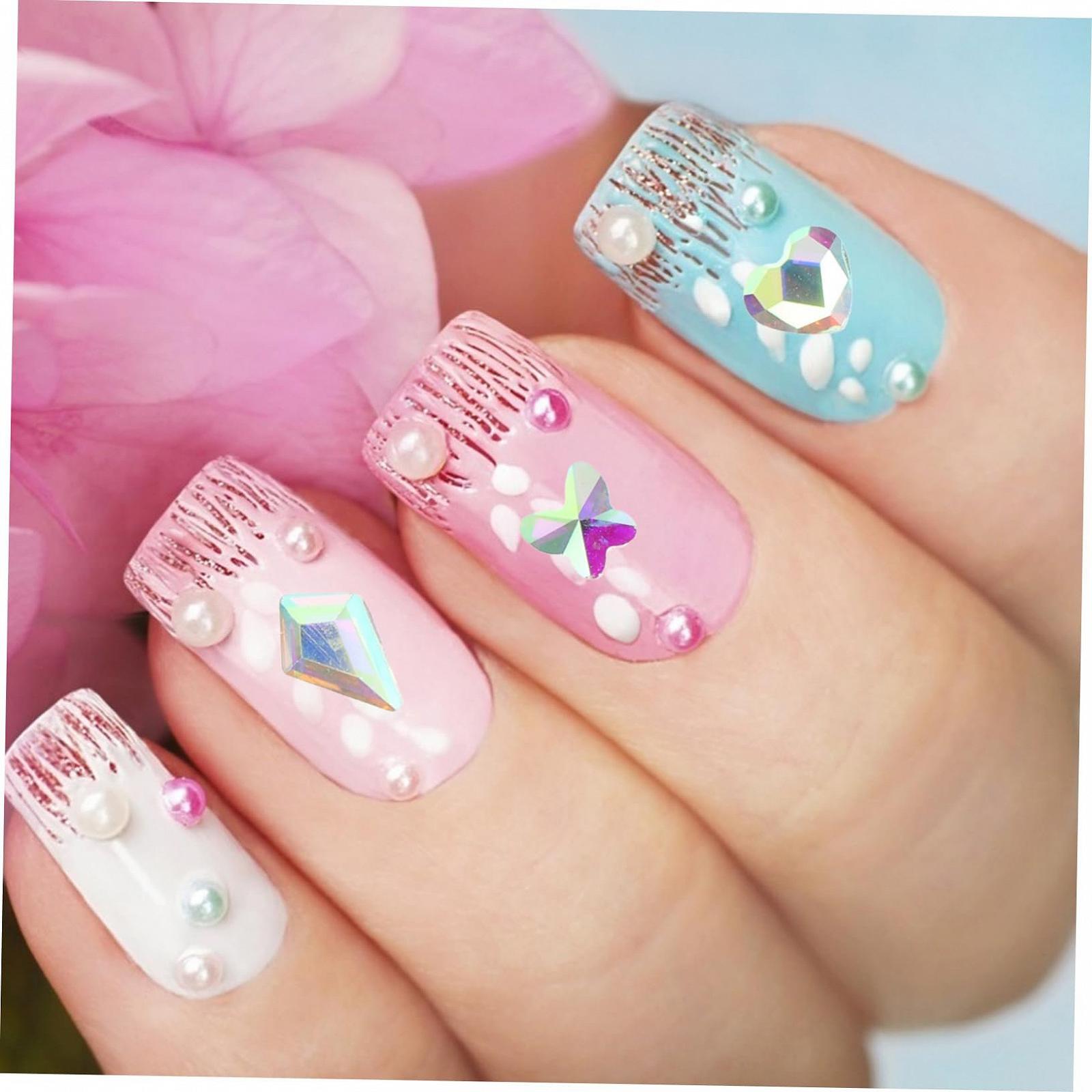 Діаманти для нігтів Скло Блискучі для DIY манікюру та художніх проектів, фото №7